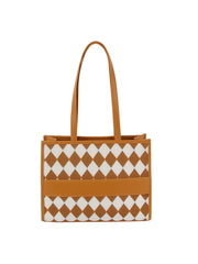 Argyle pattern tote bag