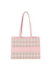 Argyle pattern tote bag