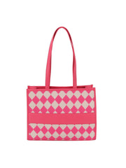 Argyle pattern tote bag