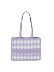 Argyle pattern tote bag