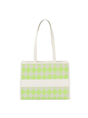 Argyle pattern tote bag
