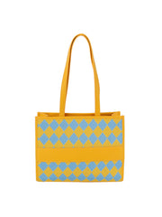 Argyle pattern tote bag