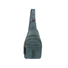 Western style soft leather sling crossbody bag