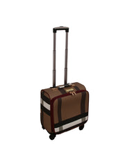Square checkered pattern luggage travel bag