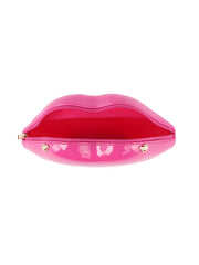 Patent Kissable Lips Shoulder Bag