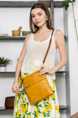 Stylish Crossbody Purse Double Zipper