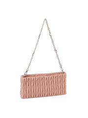 Petite Embossed Leather Shoulder Bag