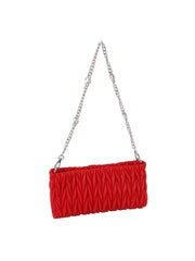Petite Embossed Leather Shoulder Bag