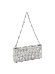 Petite Embossed Leather Shoulder Bag