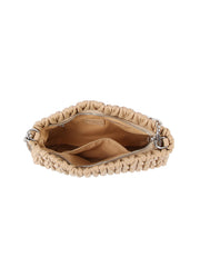 Petite Embossed Leather Shoulder Bag