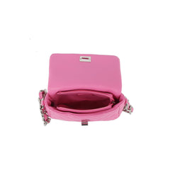 Small chain handle soft leather handbag
