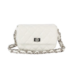 Small chain handle soft leather handbag