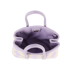 Argyle top handle small tote