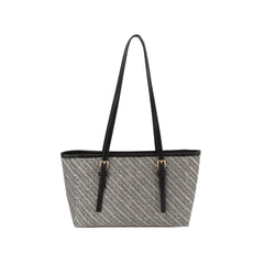 Diagonal pattern daily tote bag