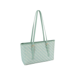 Diagonal pattern daily tote bag