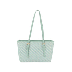 Diagonal pattern daily tote bag