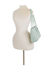 Diagonal pattern daily tote bag