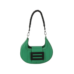 Pop color soft leather hobo shoulder bag