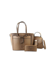 3 in 1 crocodile leather bag, crossbody and purse set