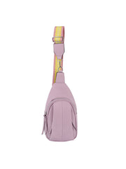 Soft leather sling bag with guitar strap