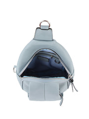 Soft leather sling bag with guitar strap