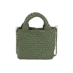 Woven Mini Handle Tote with Matching Pouch