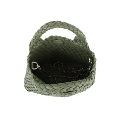 Woven Mini Handle Tote with Matching Pouch