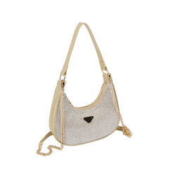 Rhinestone evening party hobo bag