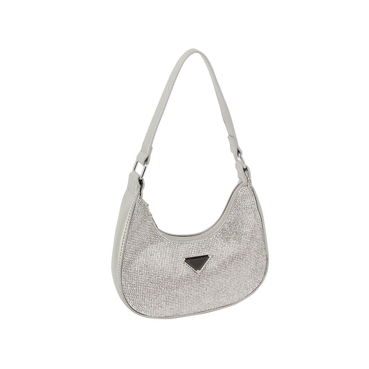 Rhinestone evening party hobo bag