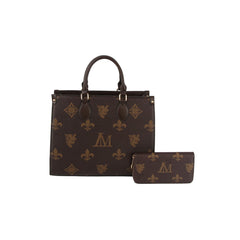 2 in 1 monogram classic tote with matching purse