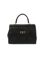 Monogram front flap satchel bag