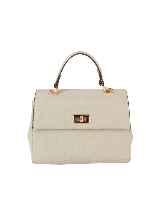 Monogram front flap satchel bag