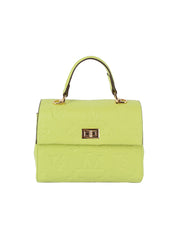 Monogram front flap satchel bag
