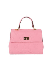Monogram front flap satchel bag