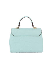 Monogram front flap satchel bag