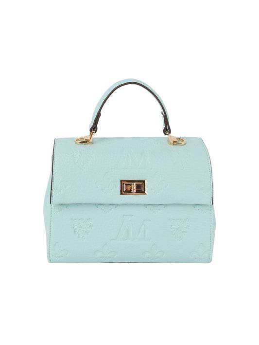 Monogram front flap satchel bag