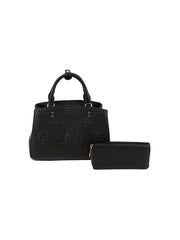 Monogram satchel bag and purse set