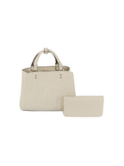 Monogram satchel bag and purse set