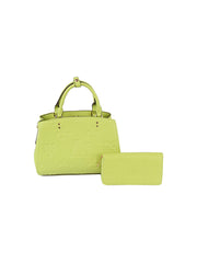 Monogram satchel bag and purse set