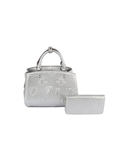 Monogram satchel bag and purse set
