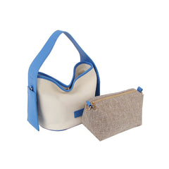 2 in 1 canvas tote and pouch set