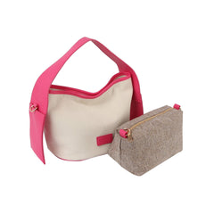 2 in 1 canvas tote and pouch set