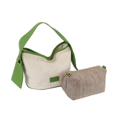 2 in 1 canvas tote and pouch set