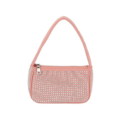 Rhinestone studded club hobo shoulder bag