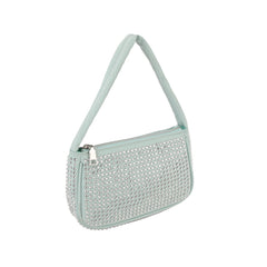 Rhinestone studded club hobo shoulder bag