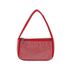 Rhinestone studded club hobo shoulder bag