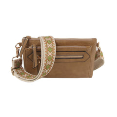 Small rectangular front zipper guitar strap crossbody