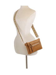 Small rectangular front zipper guitar strap crossbody
