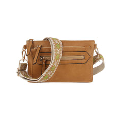 Small rectangular front zipper guitar strap crossbody