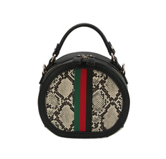 Crossbody bag with snake pattern